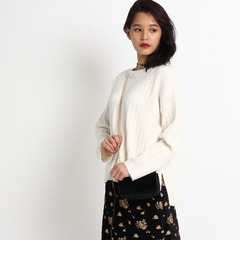 【オゾック/OZOC】 裾スリットワイドリブニット [3000円(税込)以上で送料無料]