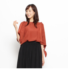 【グローブ/grove】 袖リボンスモックブラウス [3000円(税込)以上で送料無料]