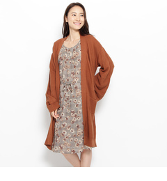 【グローブ/grove】 ガーター編みロングカーディガン [3000円(税込)以上で送料無料]