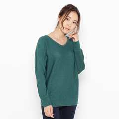 【グローブ/grove】 後ろ畦編みラメニット [3000円(税込)以上で送料無料]