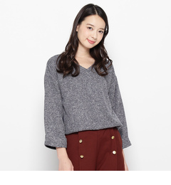 【グローブ/grove】 サイド切り替えツイード風プルオーバー [3000円(税込)以上で送料無料]