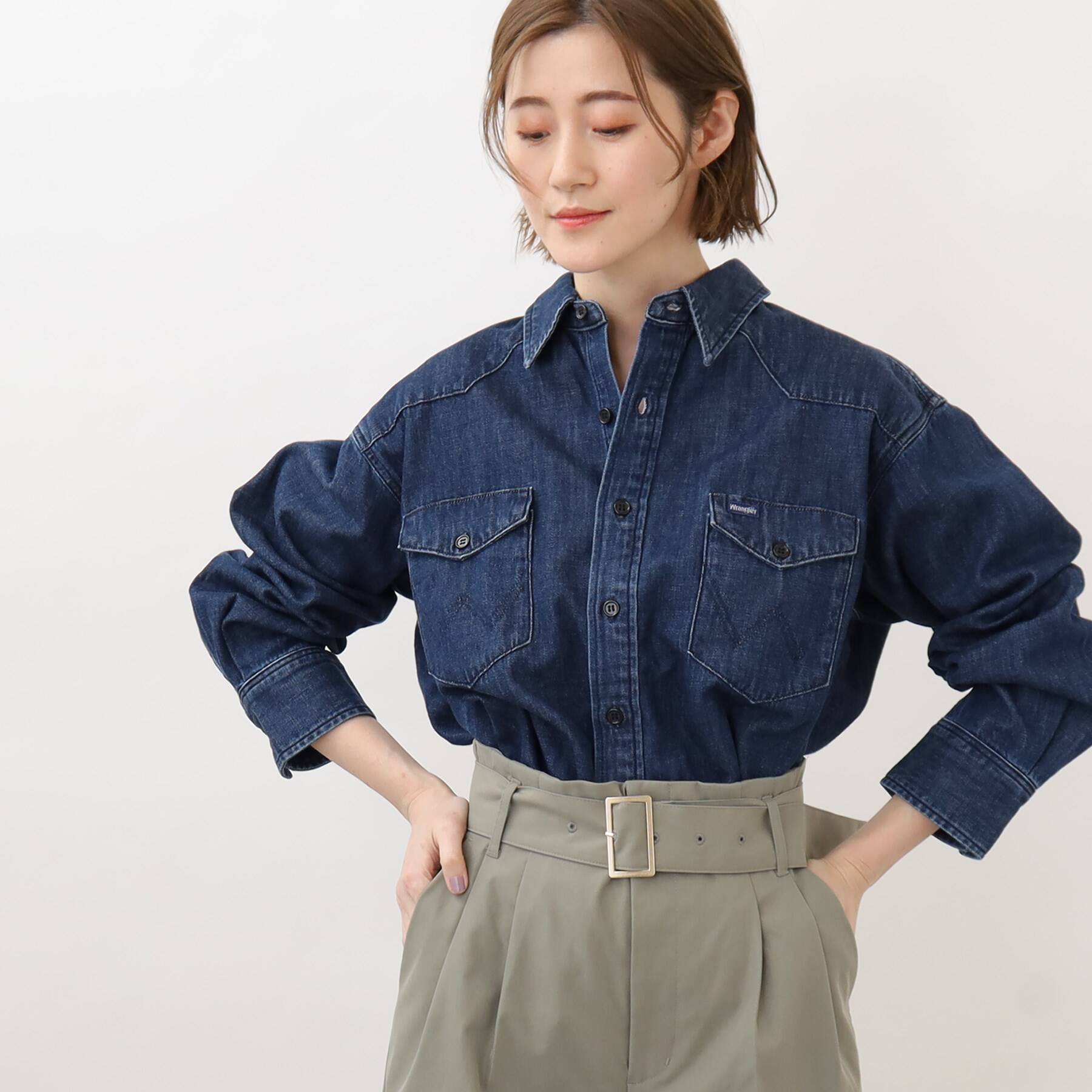 別注】Wrangler デニムシャツ|grove(グローブ)の通販｜アイルミネ