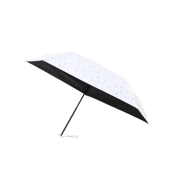 人気メンズファッション|【グローブ/grove】 遮光軽量 水彩ハート ミニ 折りたたみ傘
