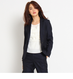 【インディヴィ/INDIVI】 シルクWシャークジャケット [送料無料]