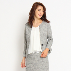 【インディヴィ/INDIVI】 [L]フリクションツィードジャケット [送料無料]