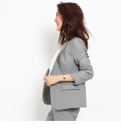 【インディヴィ/INDIVI】 ウールMIX千鳥テーラードジャケット [送料無料]