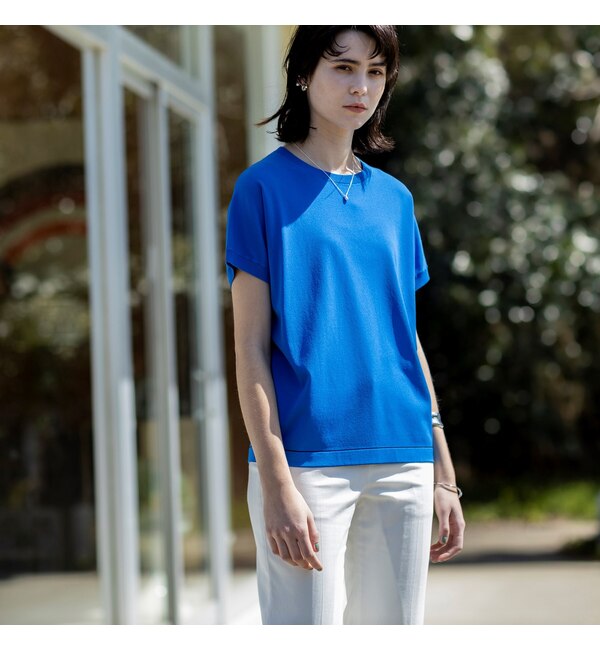 ニット人気1位!/きれいめ派ニットT/洗える】フレンチスリーブ Tシャツライクサマーニット|INDIVI(インディヴィ)の通販|アイルミネ ニット フレンチスリーブTシャツ