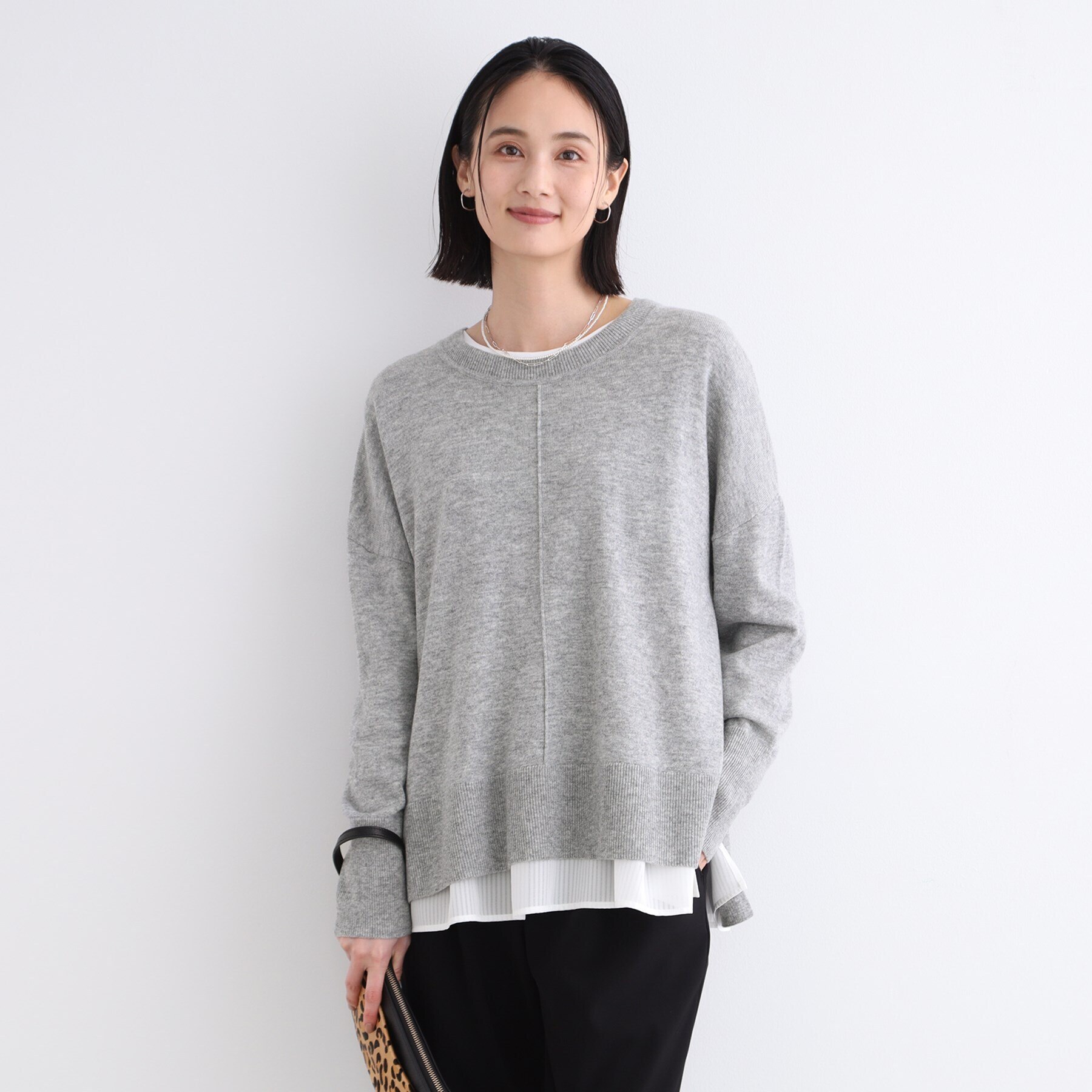 ウール混】ハイネックニットプルオーバー（ニット/セーター） | INDIVI（インディヴィ）| ワールド オンラインストア | WORLD  ONLINE STORE
