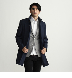 【タケオキクチ/TAKEO KIKUCHI】 シャークスキンサイトススタンドカラーコート [送料無料]