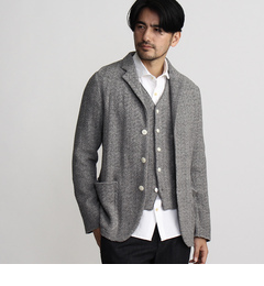 【タケオキクチ/TAKEO KIKUCHI】 リンクスヘリンボンニットジャケット [送料無料]