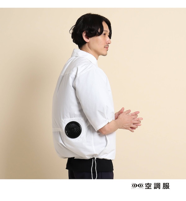 ＜アイルミネ＞【タケオキクチ/TAKEO KIKUCHI】 空調服(TM)半袖ボタンダウンシャツ ファン付きウェア