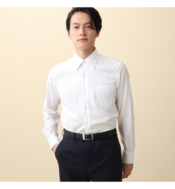 【タケオキクチ/TAKEO KIKUCHI】 【Sサイズ〜】市松紋 ドレスシャツ
