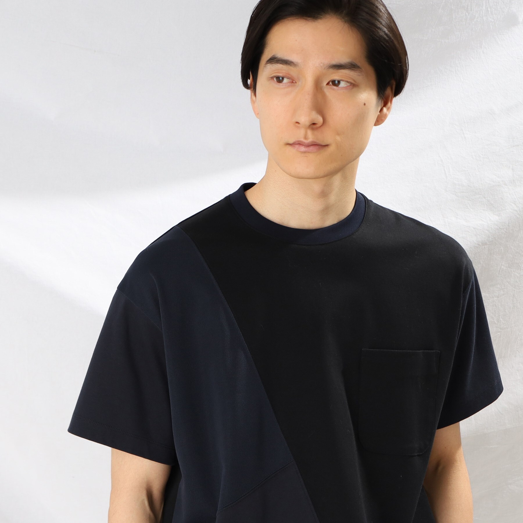 【Sサイズ～】ブロッキングデザイン 半袖Tシャツ