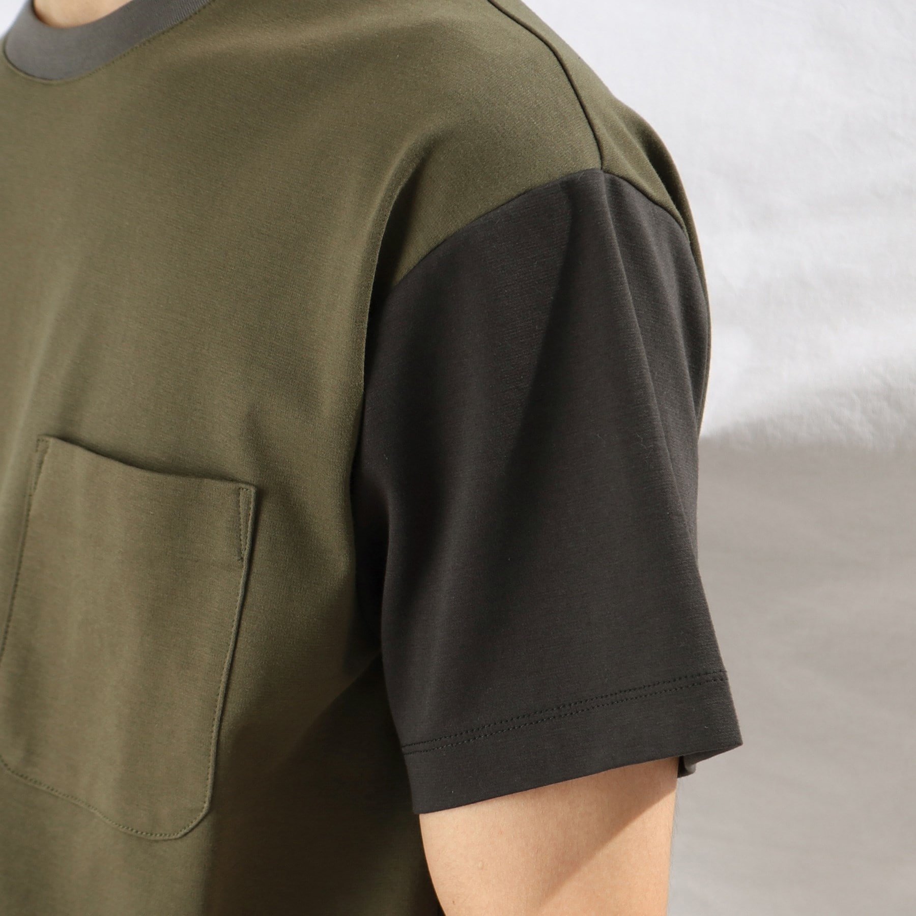 Sサイズ～】ブロッキングデザイン 半袖Tシャツ|TAKEO KIKUCHI