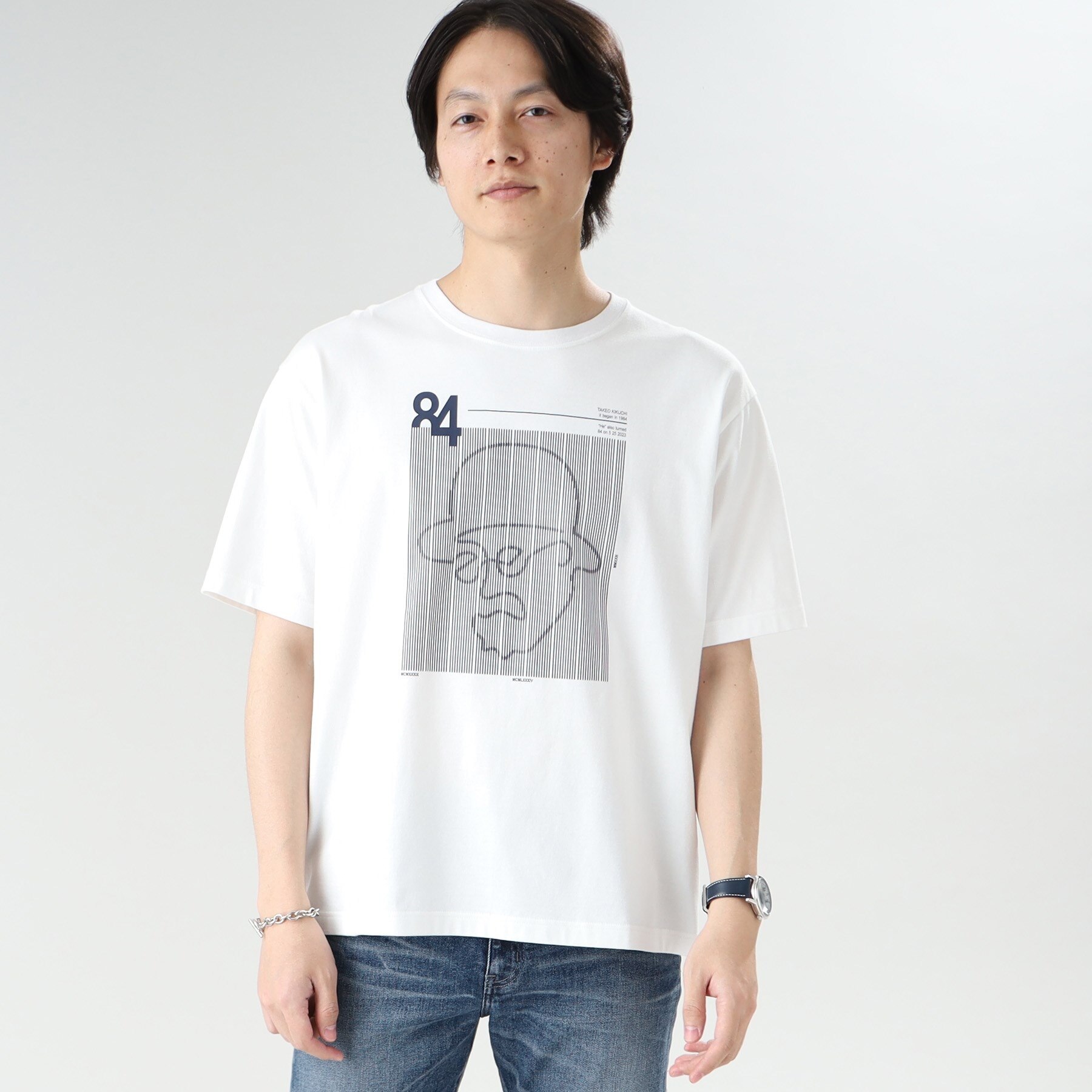 84 グラフィック プリント Tシャツ