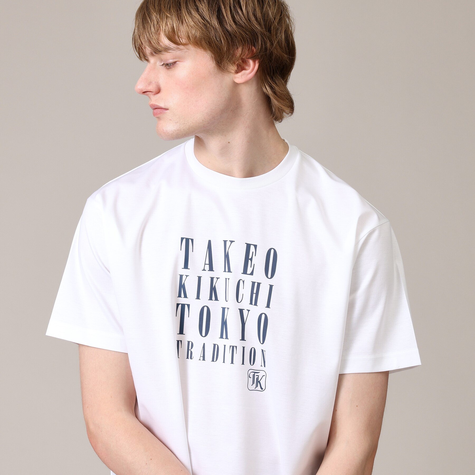 Sサイズ～】メッセージ プリント Tシャツ|TAKEO KIKUCHI(タケオキクチ