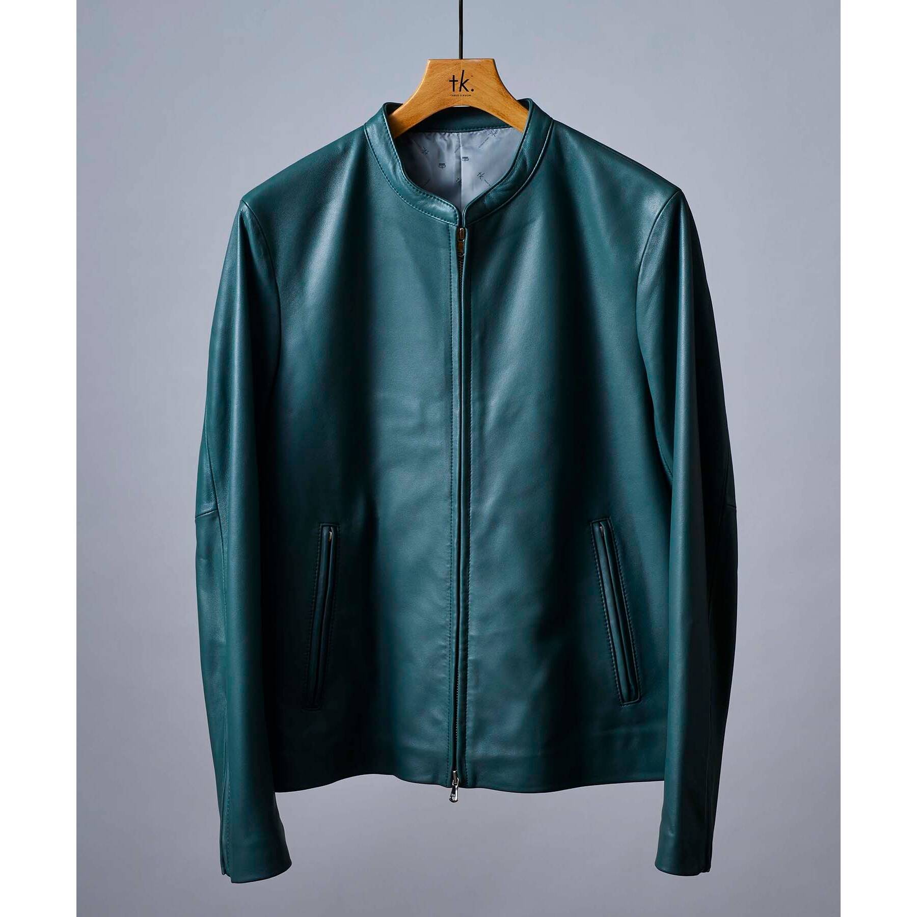 【S～3L】ラムレザーシングルライダースジャケット