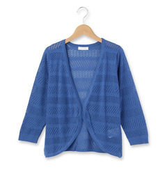 【インデックス/index】 透かし編みニットボレロ風カーディガン [3000円(税込)以上で送料無料]