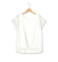 【インデックス/index】 ラメボーダーエスパンディプルオーバー [3000円(税込)以上で送料無料]