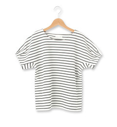 【インデックス/index】 カノコボーダー袖タックプルオーバー [3000円(税込)以上で送料無料]