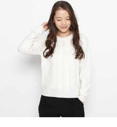 【インデックス/index】 ケーブルニットプルオーバー [3000円(税込)以上で送料無料]