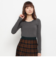 【インデックス/index】 ミリオンホットビジューネックプルオーバー [3000円(税込)以上で送料無料]