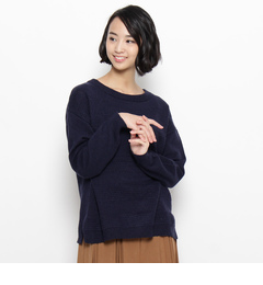 【インデックス/index】 ボーダー編みニットプルオーバー [3000円(税込)以上で送料無料]