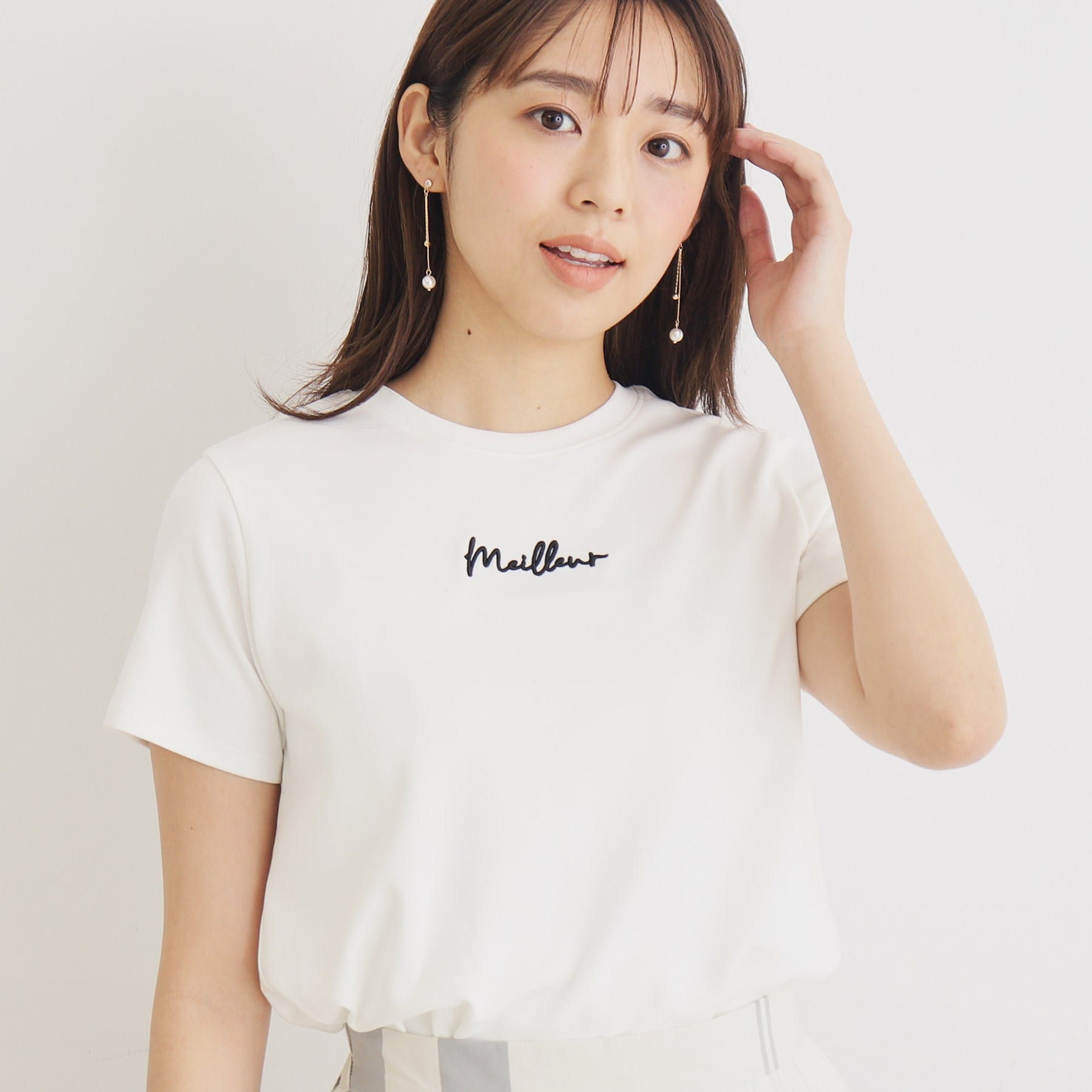 UV ロゴ刺繍コンパクトTシャツ【洗濯機洗い可】|index(インデックス)の