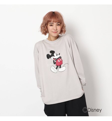 Disney ディズニー ミッキーマウス オーバーダイ 長袖tシャツ Base Station ベース ステーション の通販 アイルミネ