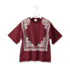 【AG バイアクアガール/AG by aquagirl】 バンダナプリント五分袖カットソー [3000円(税込)以上で送料無料]