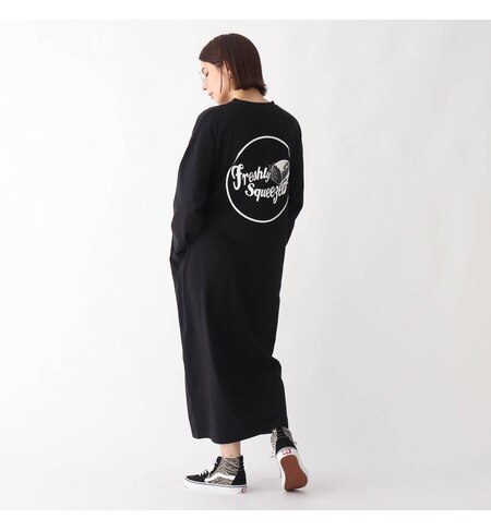 Exclusive Freshly Squeezed Music バックロゴ Tシャツワンピース 一部店舗限定 Opaque Clip オペークドットクリップ の通販 アイルミネ