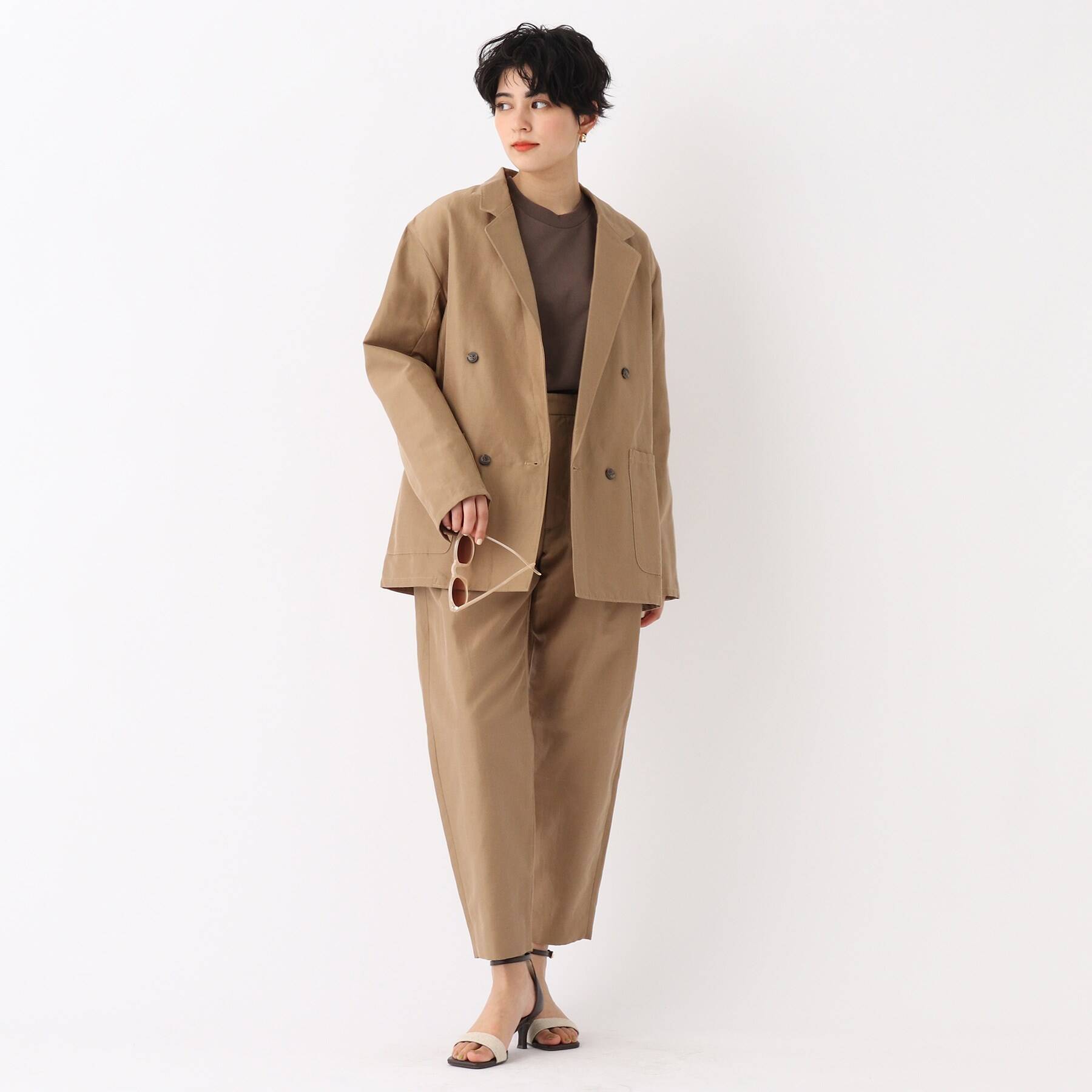 JAPAN FABRIC】コットンラミー ダブルブレストジャケット【UNISEX