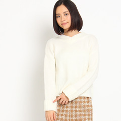 【クチュール ブローチ/Couture brooch】 ふわもこVネックニット [3000円(税込)以上で送料無料]