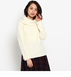 【クチュール ブローチ/Couture brooch】 オフタートル起毛ニットプルオーバー [3000円(税込)以上で送料無料]