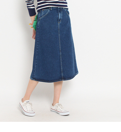 【クチュール ブローチ/Couture brooch】 Lee Aラインミモレ丈デニムスカート [送料無料]