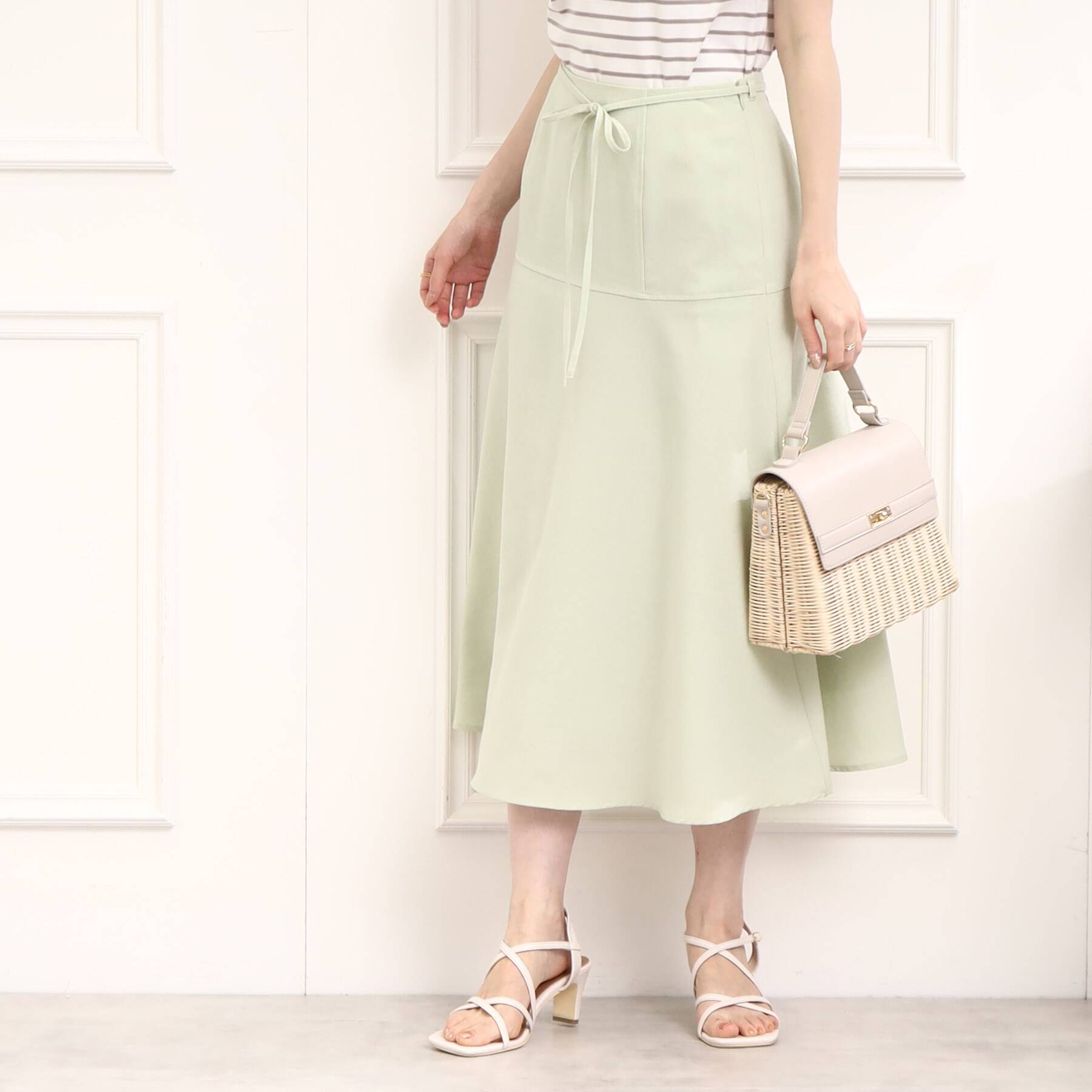 麻調合繊フレアスカート|Couture brooch(クチュール ブローチ)の通販