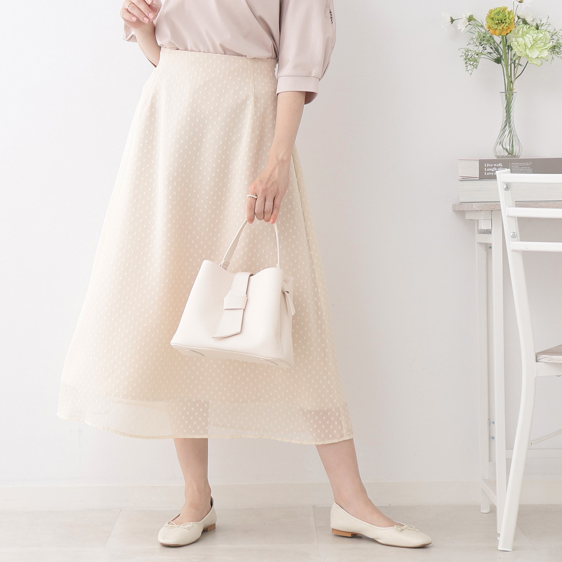 ドットカットJQセミフレアースカート|Couture brooch(クチュール