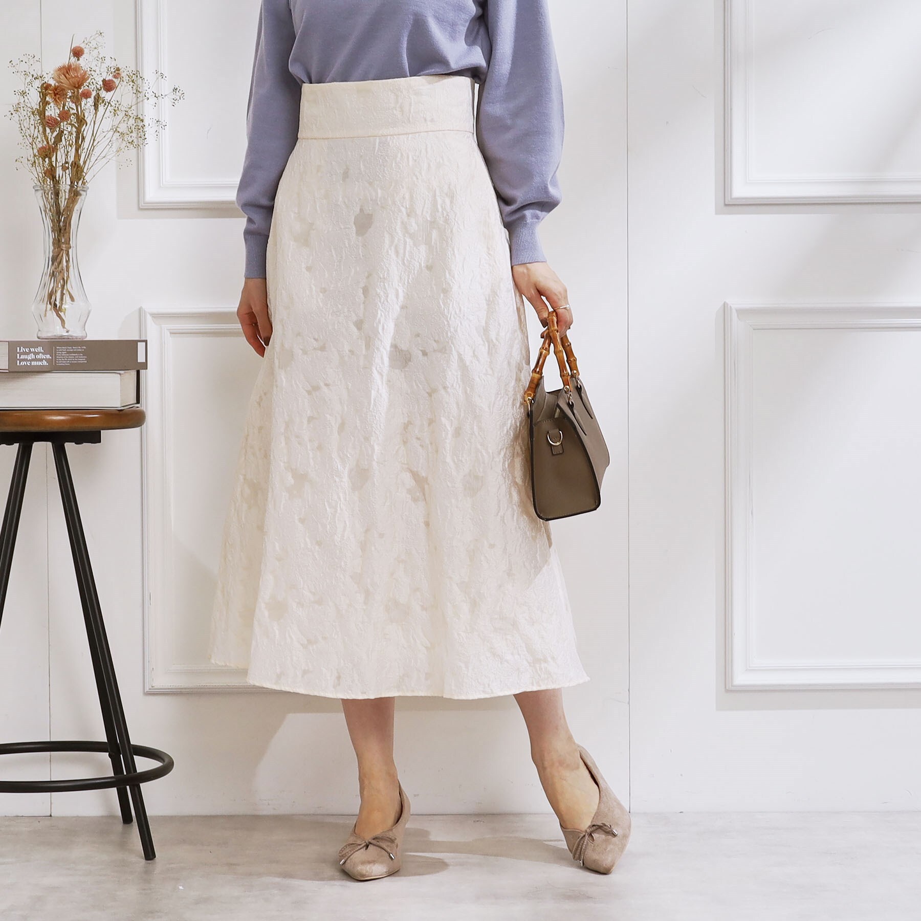 フラワーJQサス付きスカート|Couture brooch(クチュール ブローチ)の
