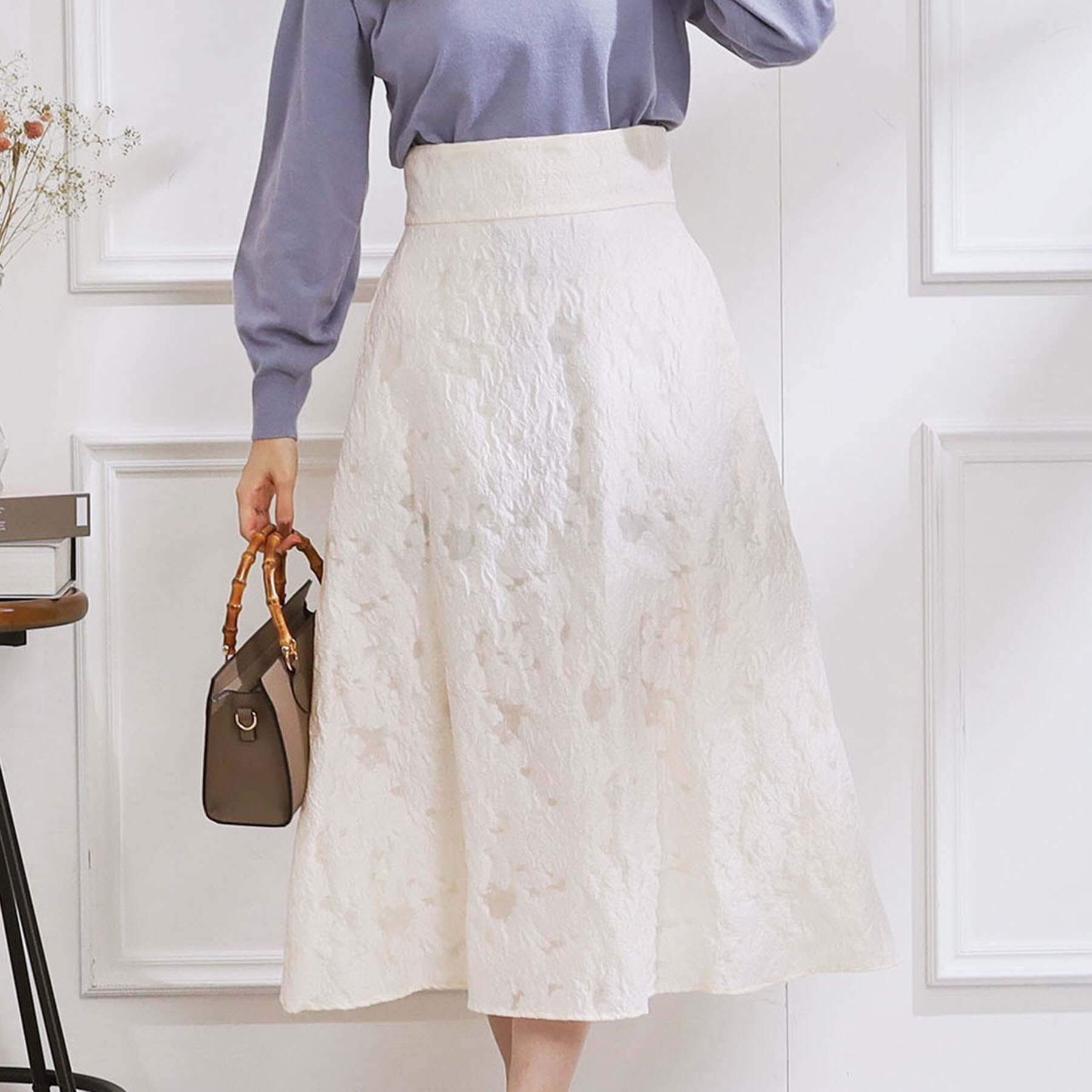 フラワーJQサス付きスカート|Couture brooch(クチュール ブローチ)の