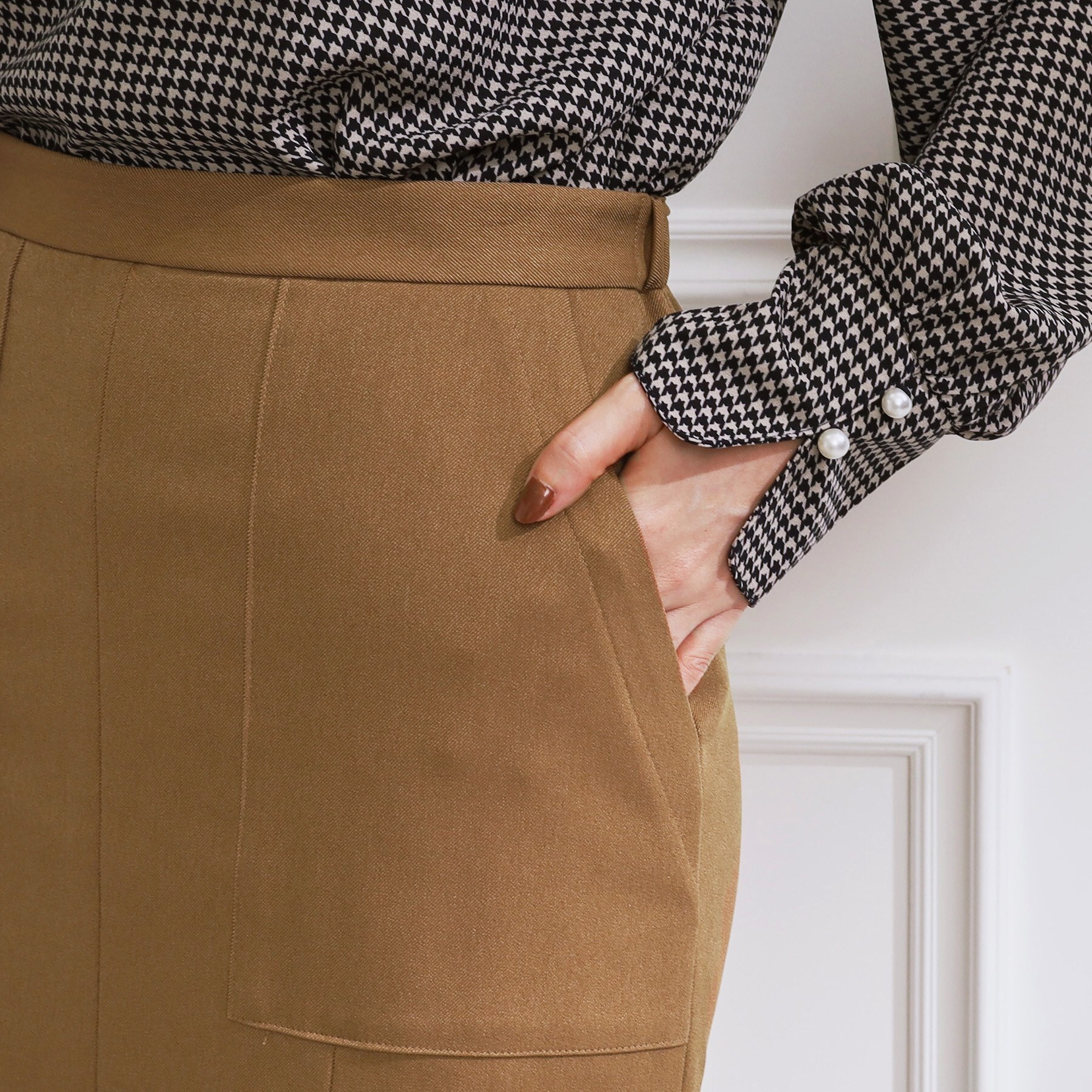 ベーカー風ポケットマーメイドスカート|Couture brooch(クチュール