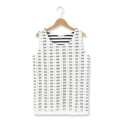 【ハッシュアッシュ/HusHusH】 異素材レースノースリーブプルオーバー [3000円(税込)以上で送料無料]