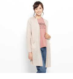 【サンカンシオン/3can4on】 スラブロングカーディガン [3000円(税込)以上で送料無料]