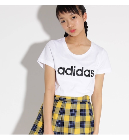 Adidas アディダス ロゴtシャツ Pink Latte ピンクラテ の通販 アイルミネ