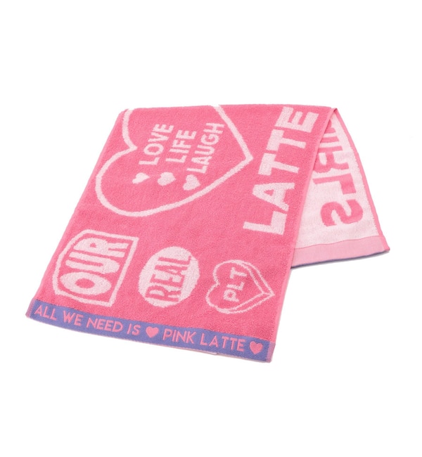 ロゴ入りフェイスタオル Pink Latte ピンクラテ の通販 アイルミネ