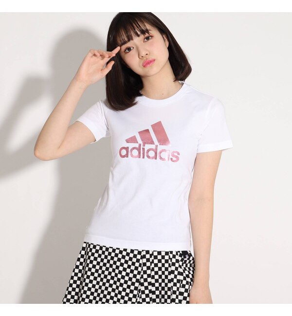 Adidas アディダス ロゴtシャツ Pink Latte ピンクラテ の通販 アイルミネ