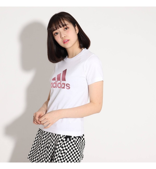 Adidas アディダス ロゴtシャツ Pink Latte ピンクラテ の通販 アイルミネ