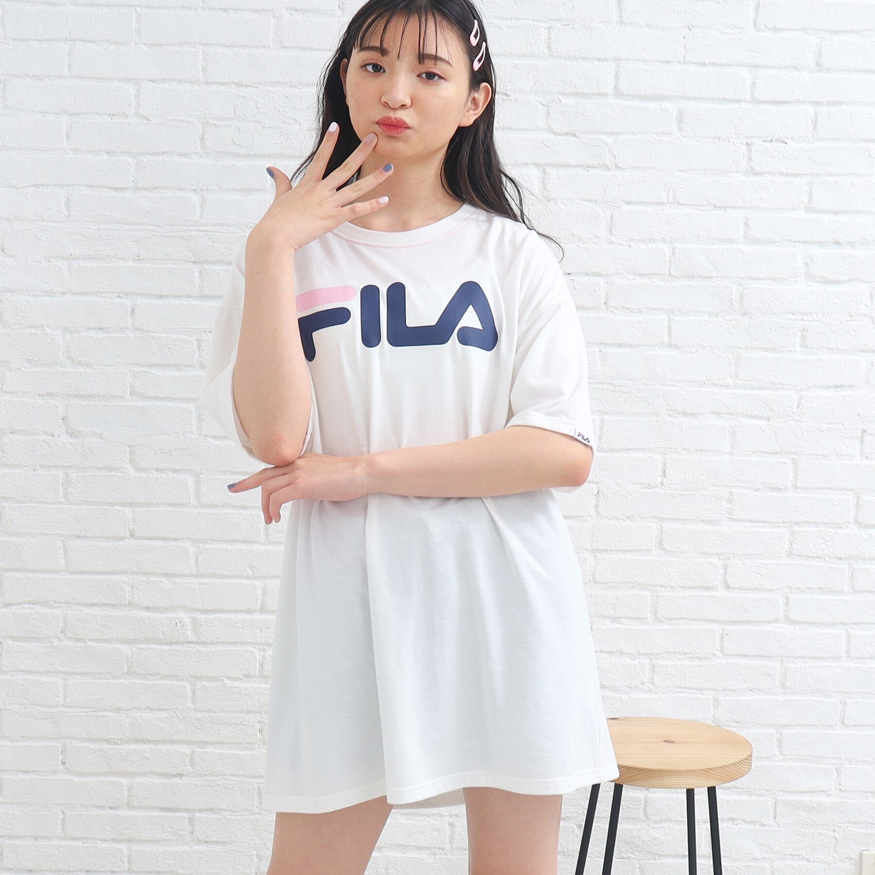 FILAコラボ】FILA×PINKLATTE バックオープンカットワンピース|PINK ...