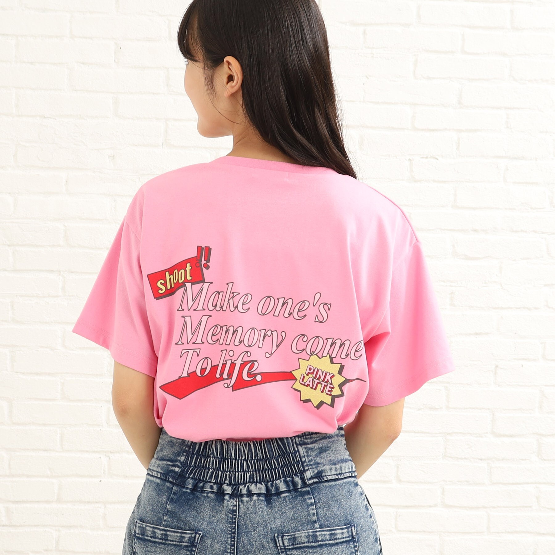 レトロロゴTシャツ|PINK-Latte(ピンクラテ)の通販｜アイルミネ