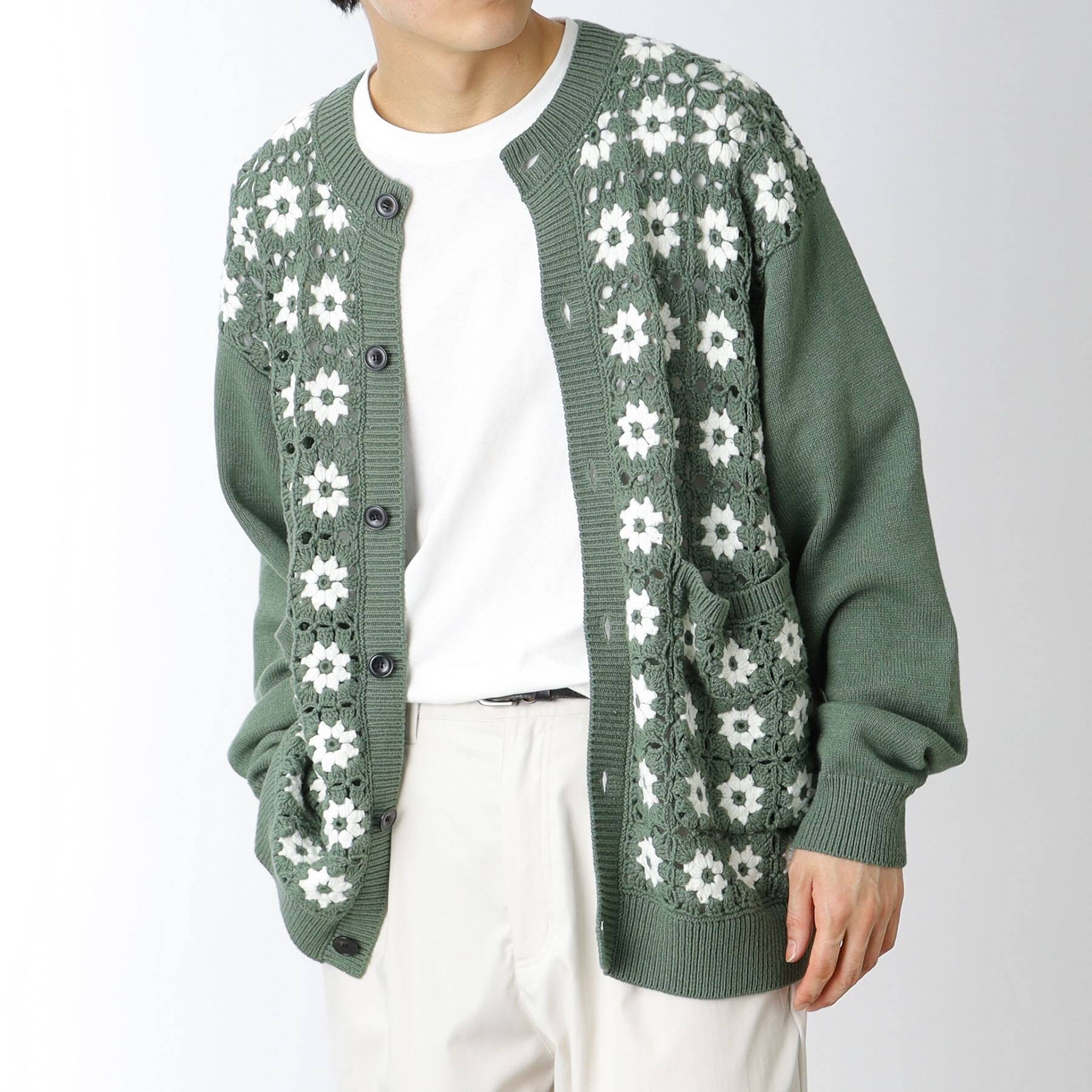 ODF別注 クロッシェニットクルーネックカーディガン|THE SHOP TK(ザ 