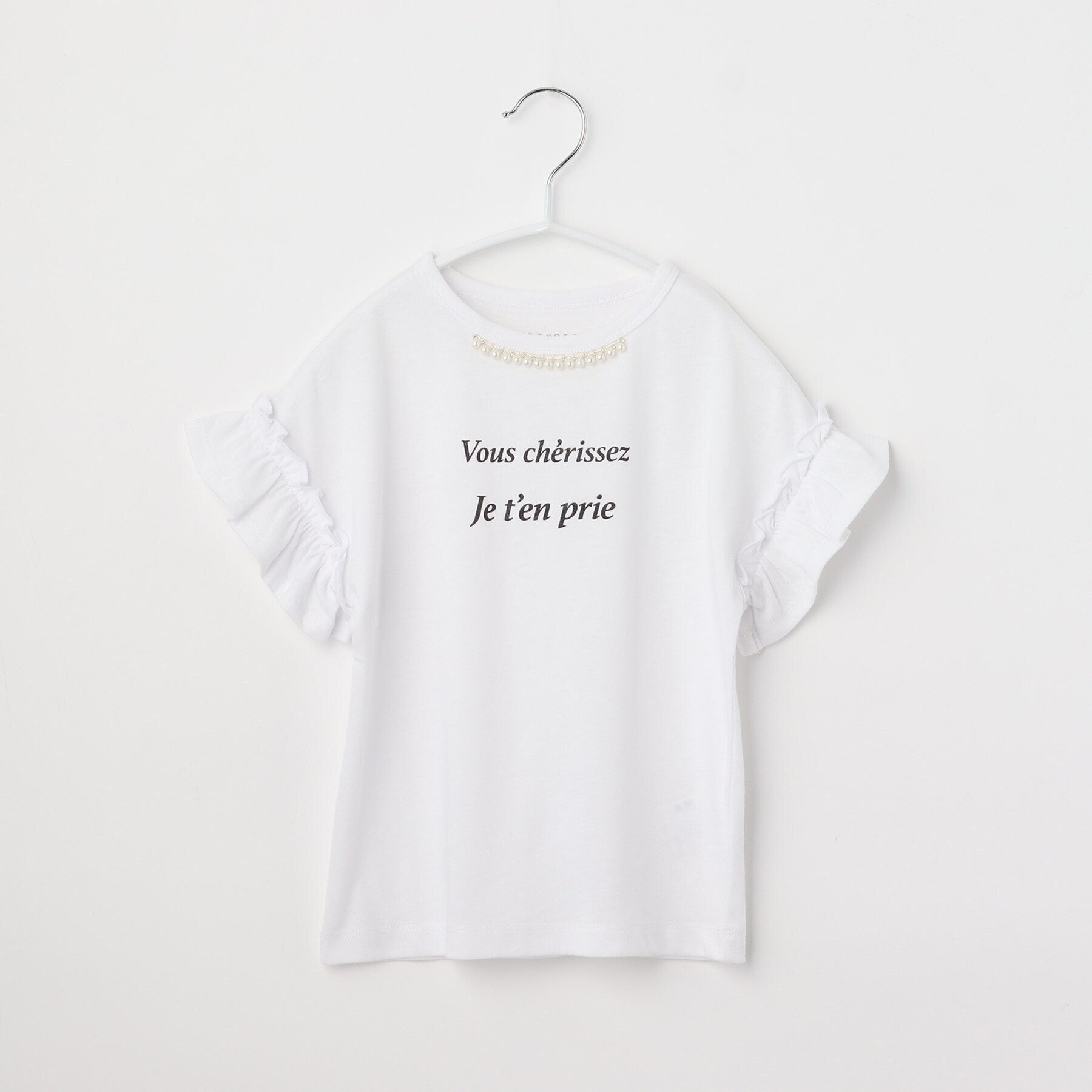 110-150】フロントモチーフ袖フリルTシャツ|THE SHOP TK(ザ ショップ